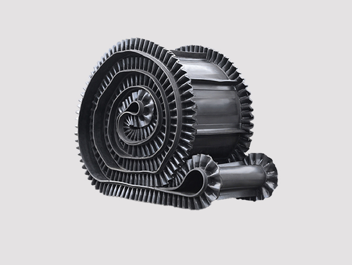 大倾角裙边挡板橡胶输送带